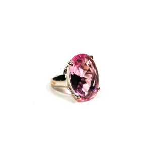 Pink Crystal Statement Ring