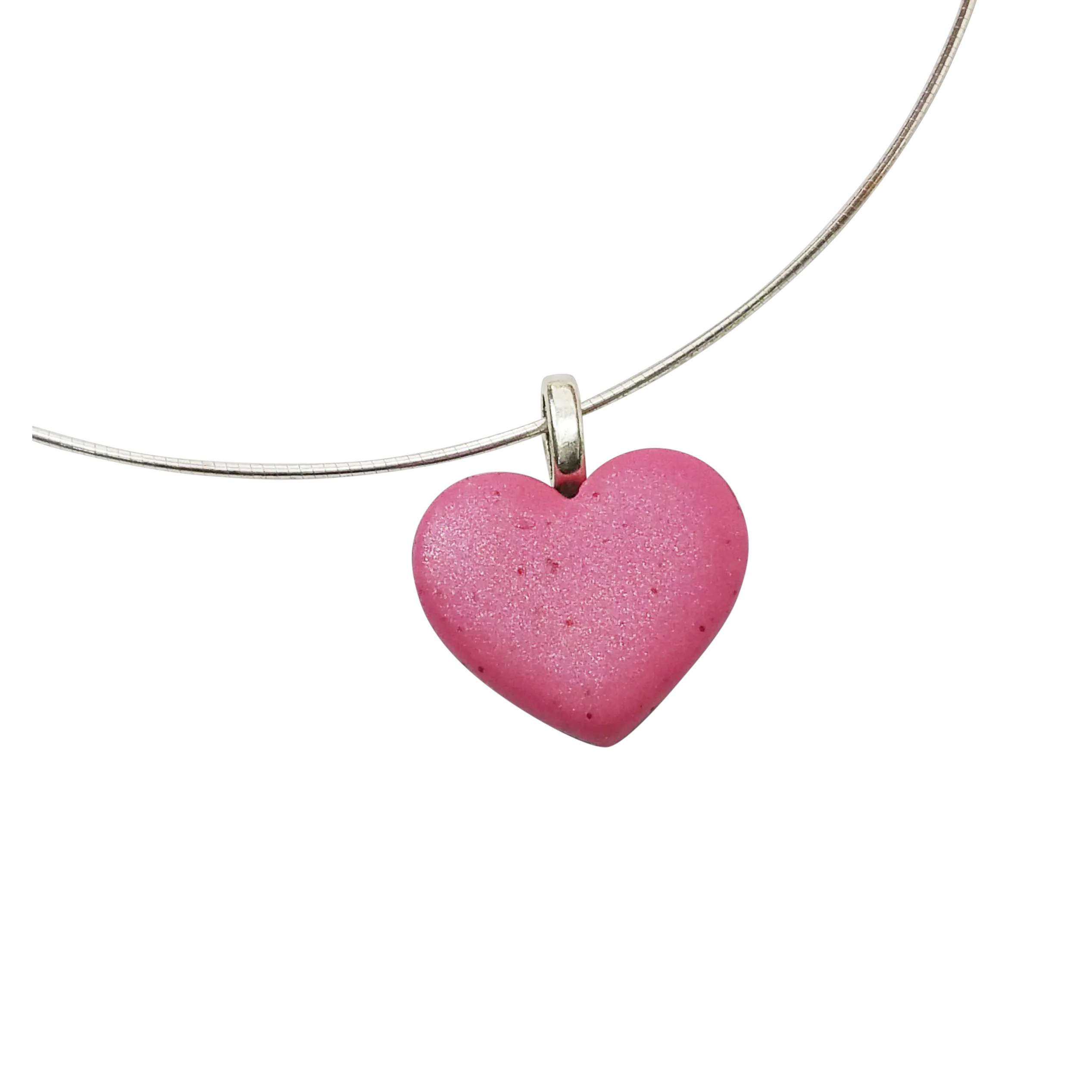 Pink Heart Pendant - Large