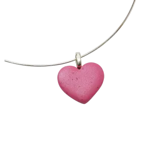 Pink Heart Pendant - Large