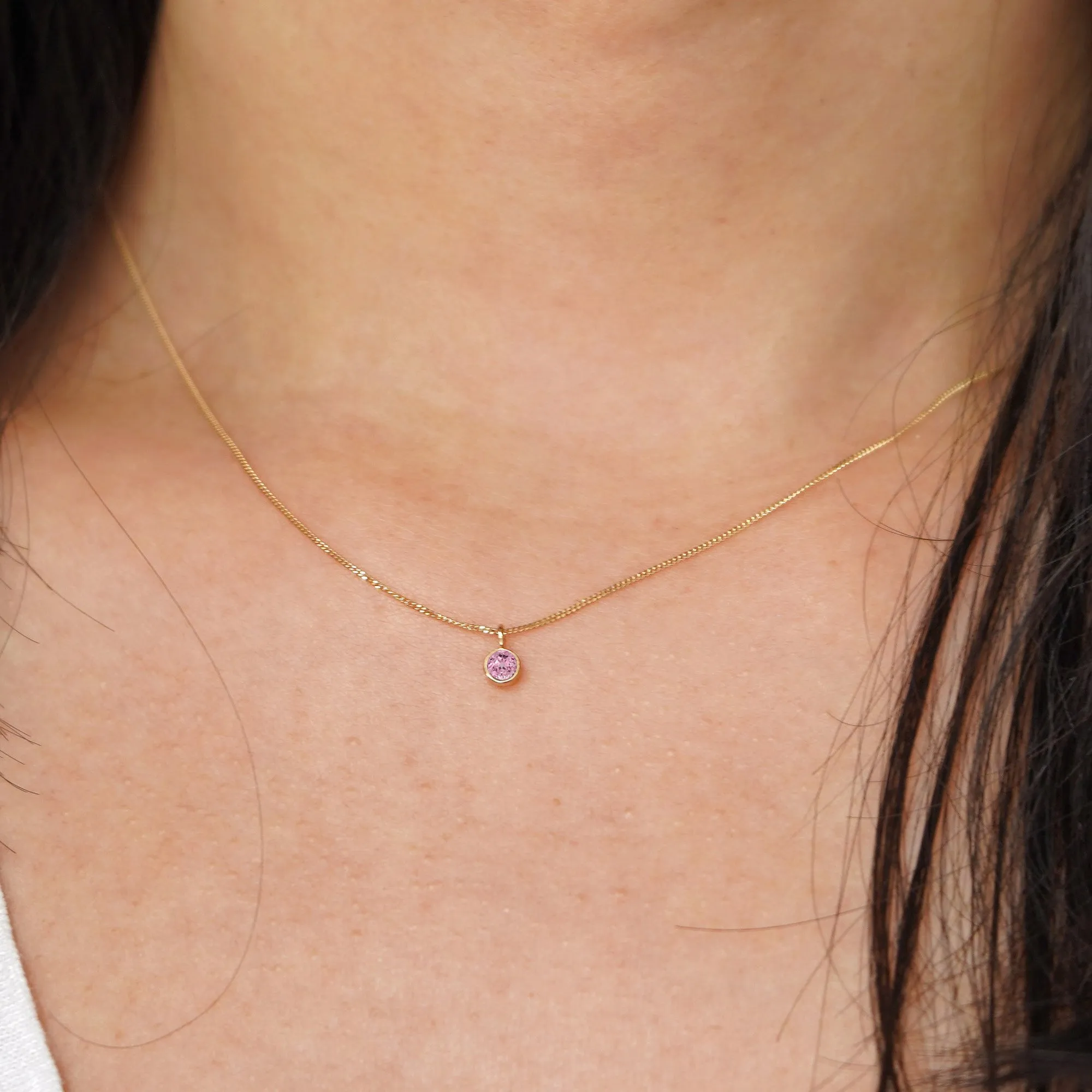 Pink Sapphire Necklace