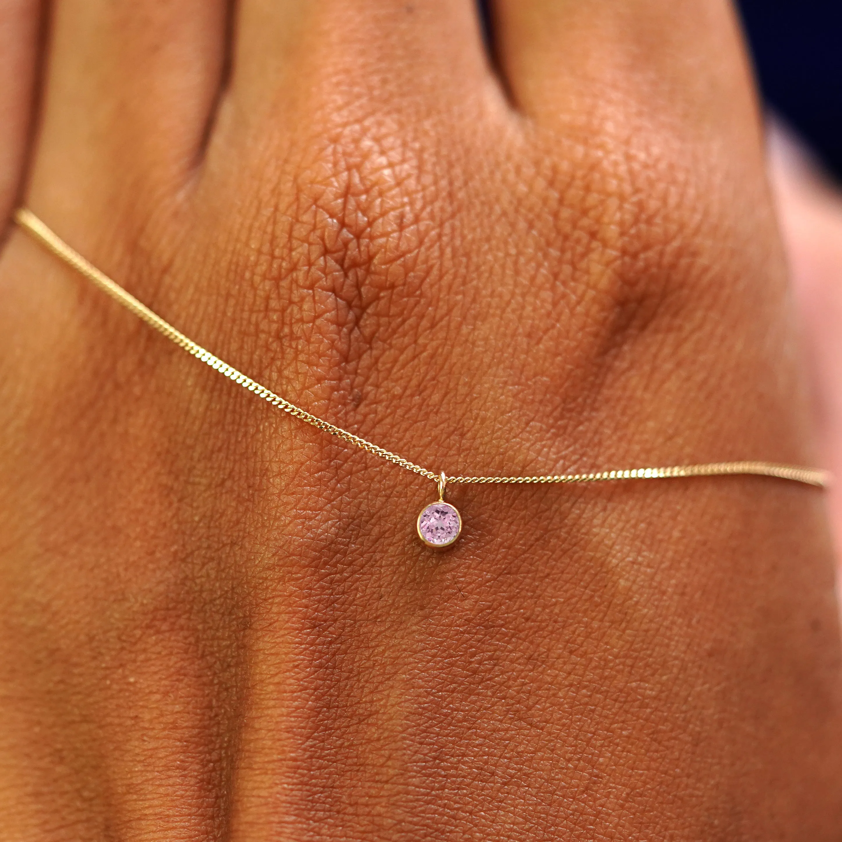 Pink Sapphire Necklace