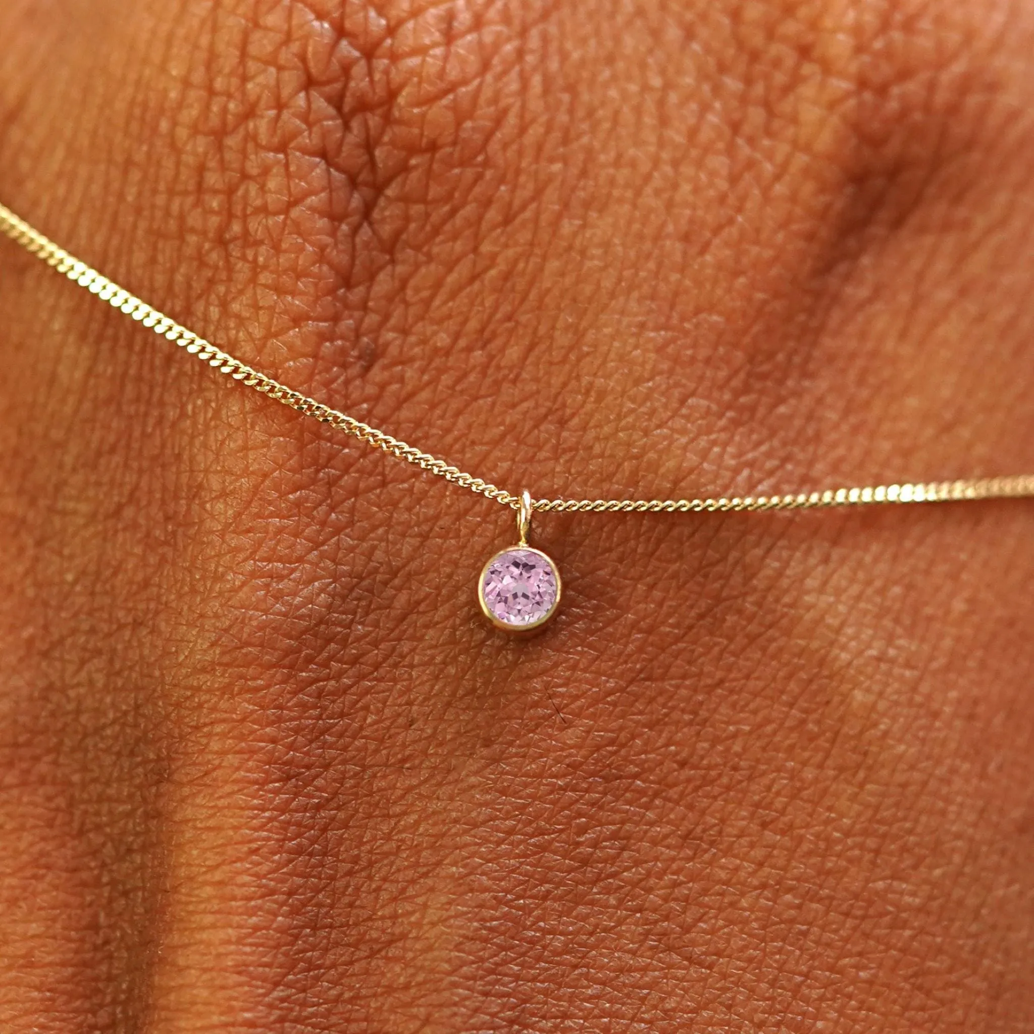 Pink Sapphire Necklace