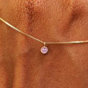 Pink Sapphire Necklace
