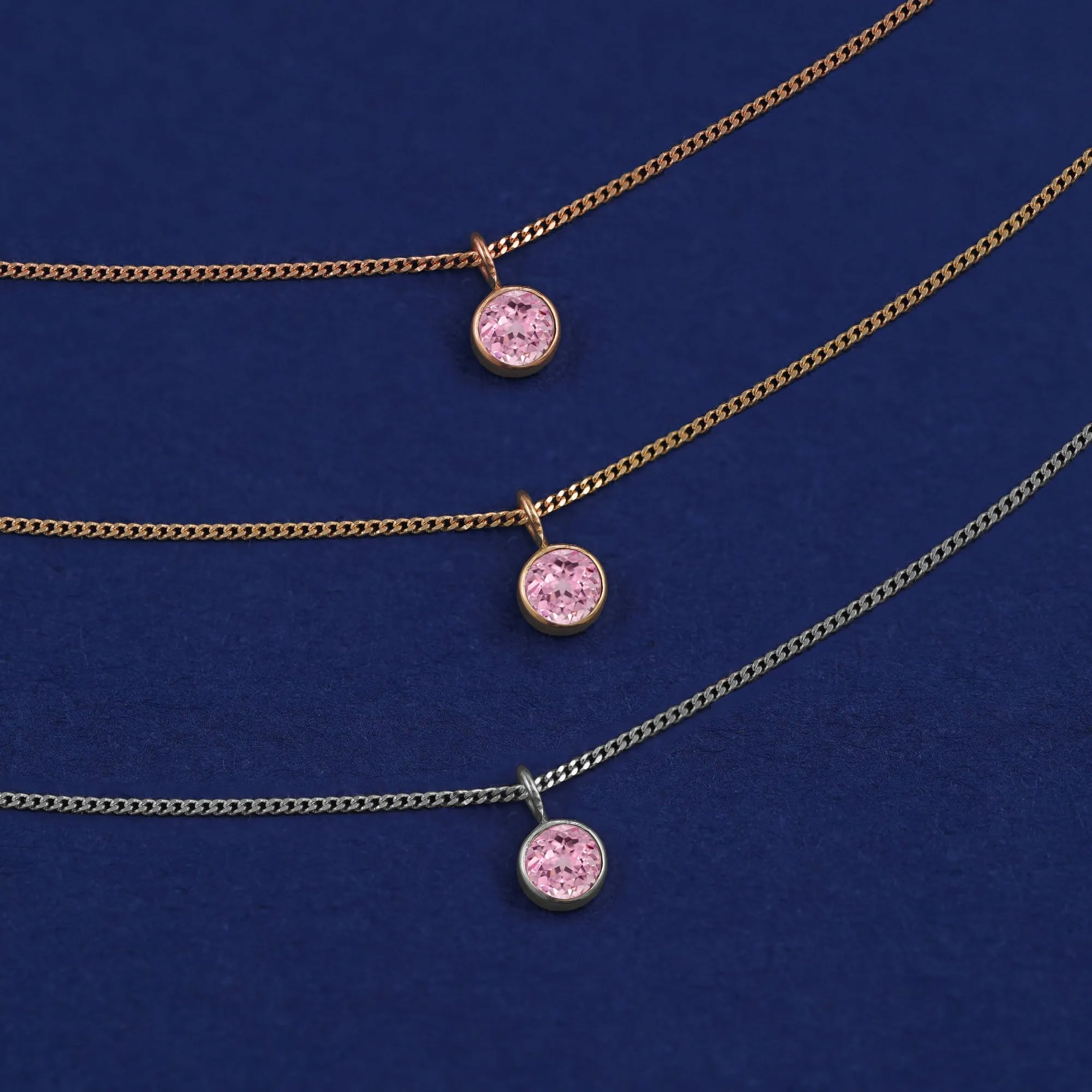 Pink Sapphire Necklace