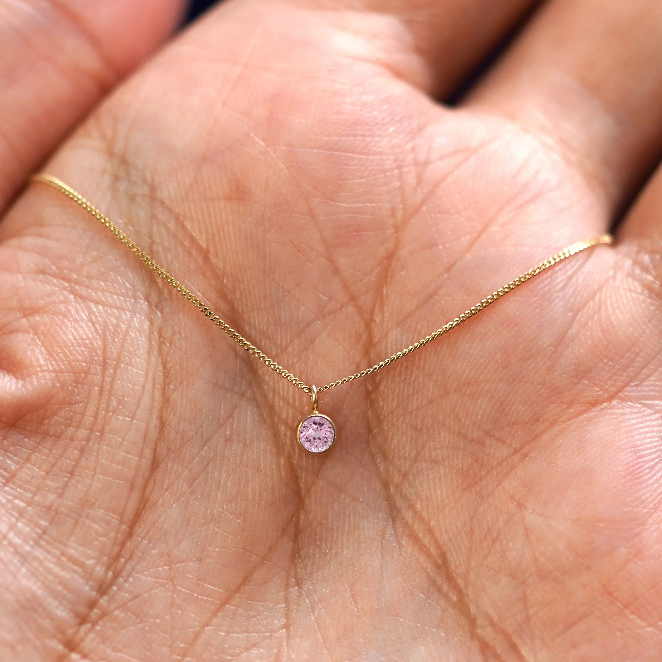 Pink Sapphire Necklace