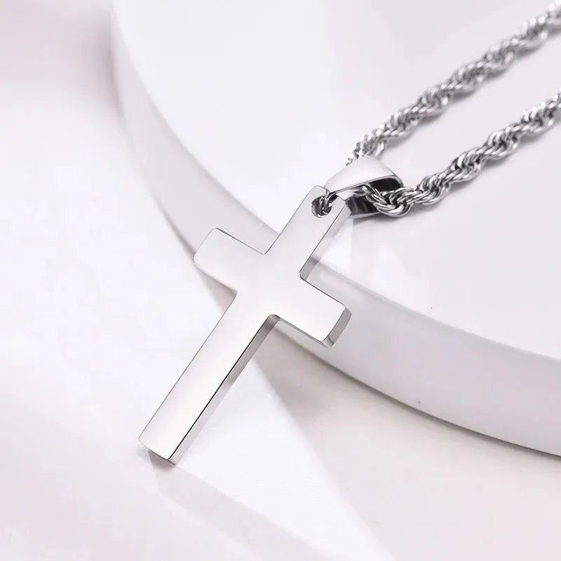 Plain Cross Necklace for Men