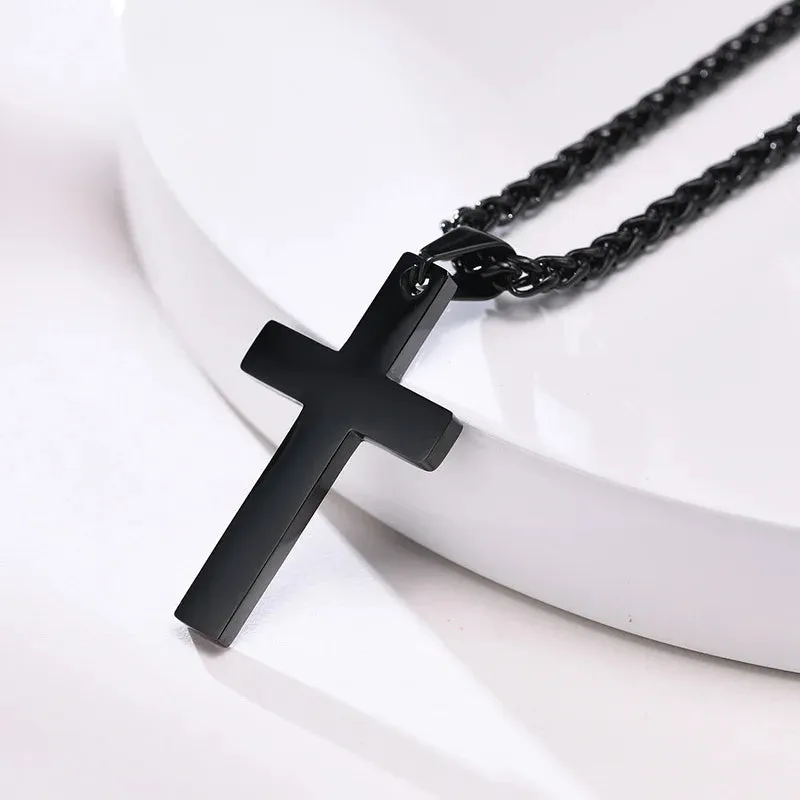 Plain Cross Necklace for Men
