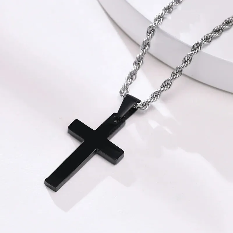 Plain Cross Necklace for Men