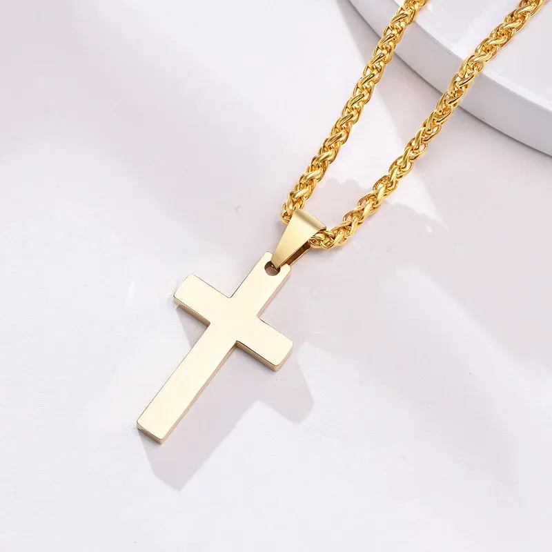 Plain Cross Necklace for Men