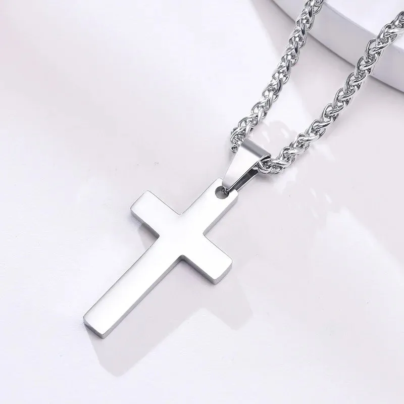 Plain Cross Necklace for Men