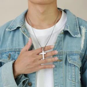 Plain Cross Necklace for Men