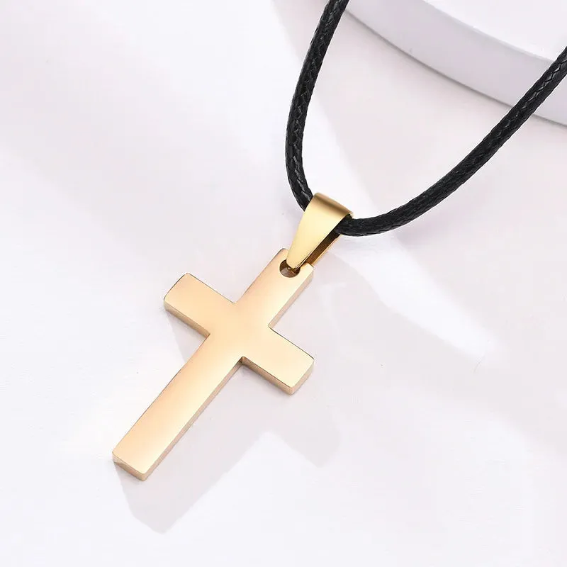 Plain Cross Necklace for Men