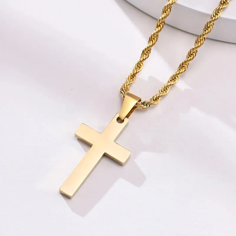 Plain Cross Necklace for Men