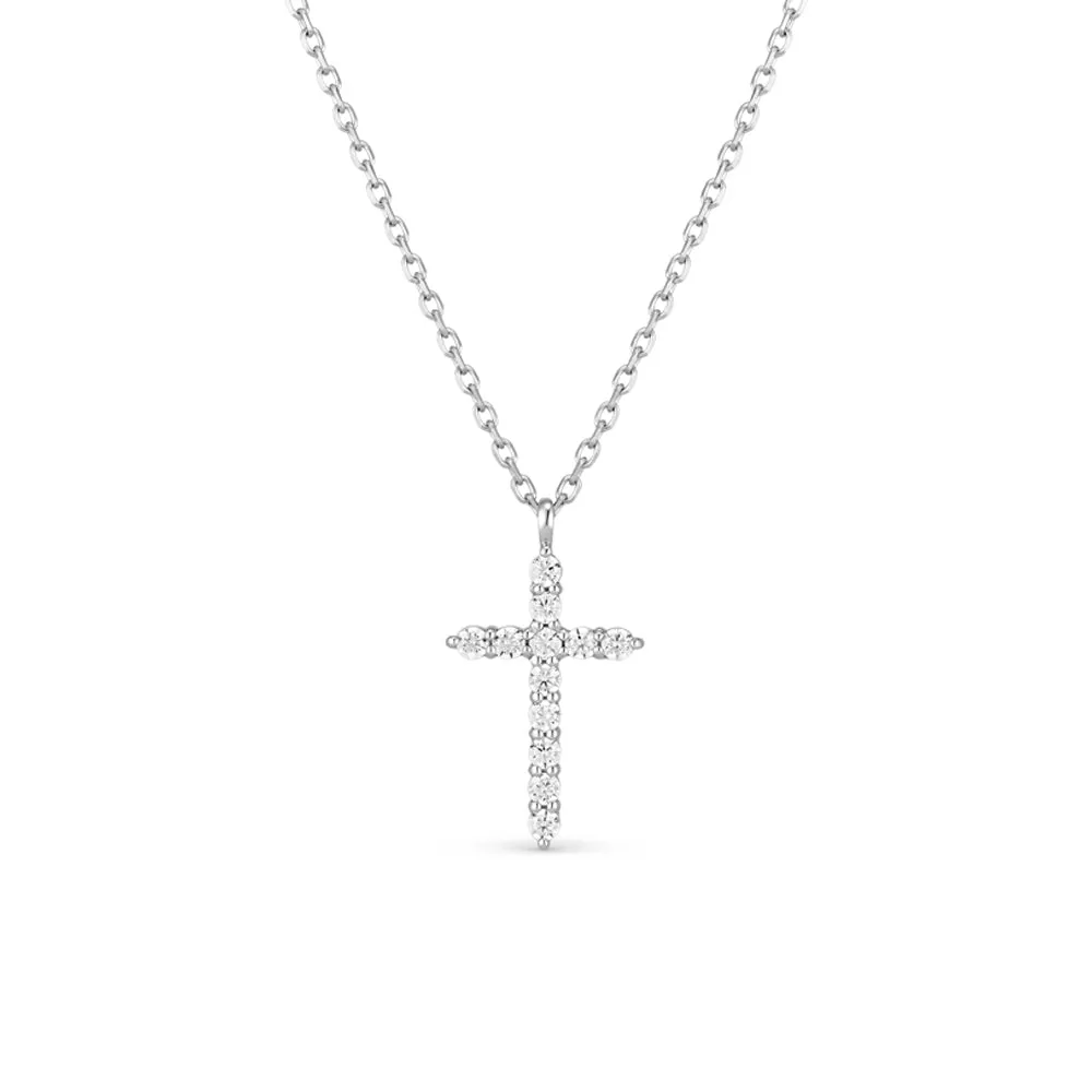 [Platinum] Diamond Cross Necklace NAAM5002D