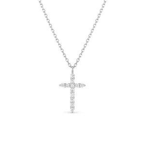 [Platinum] Diamond Cross Necklace NAAM5002D