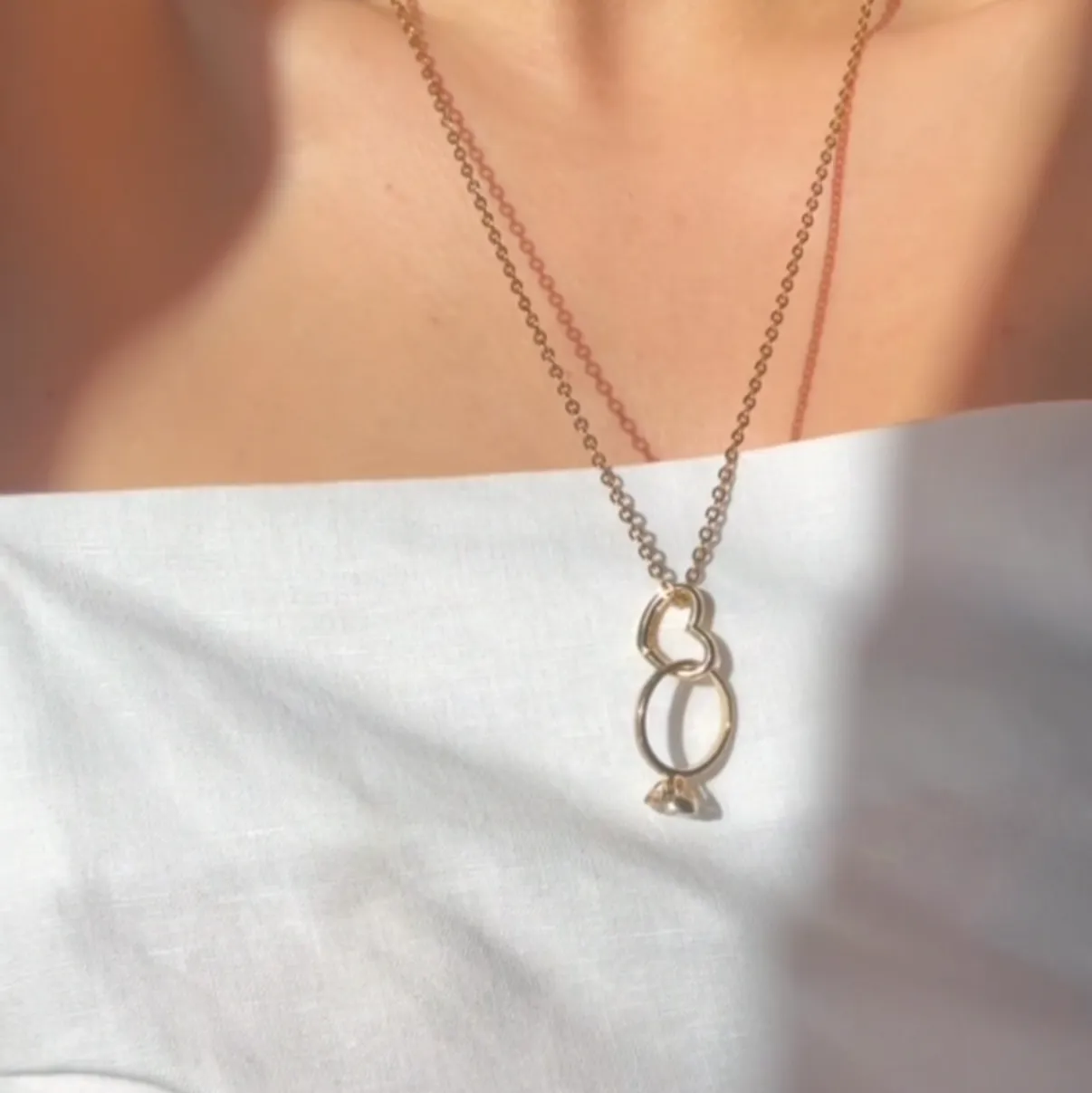 PRE-ORDER LIMITED VDAY Gold Filled Ring Keeper Necklace in Heart