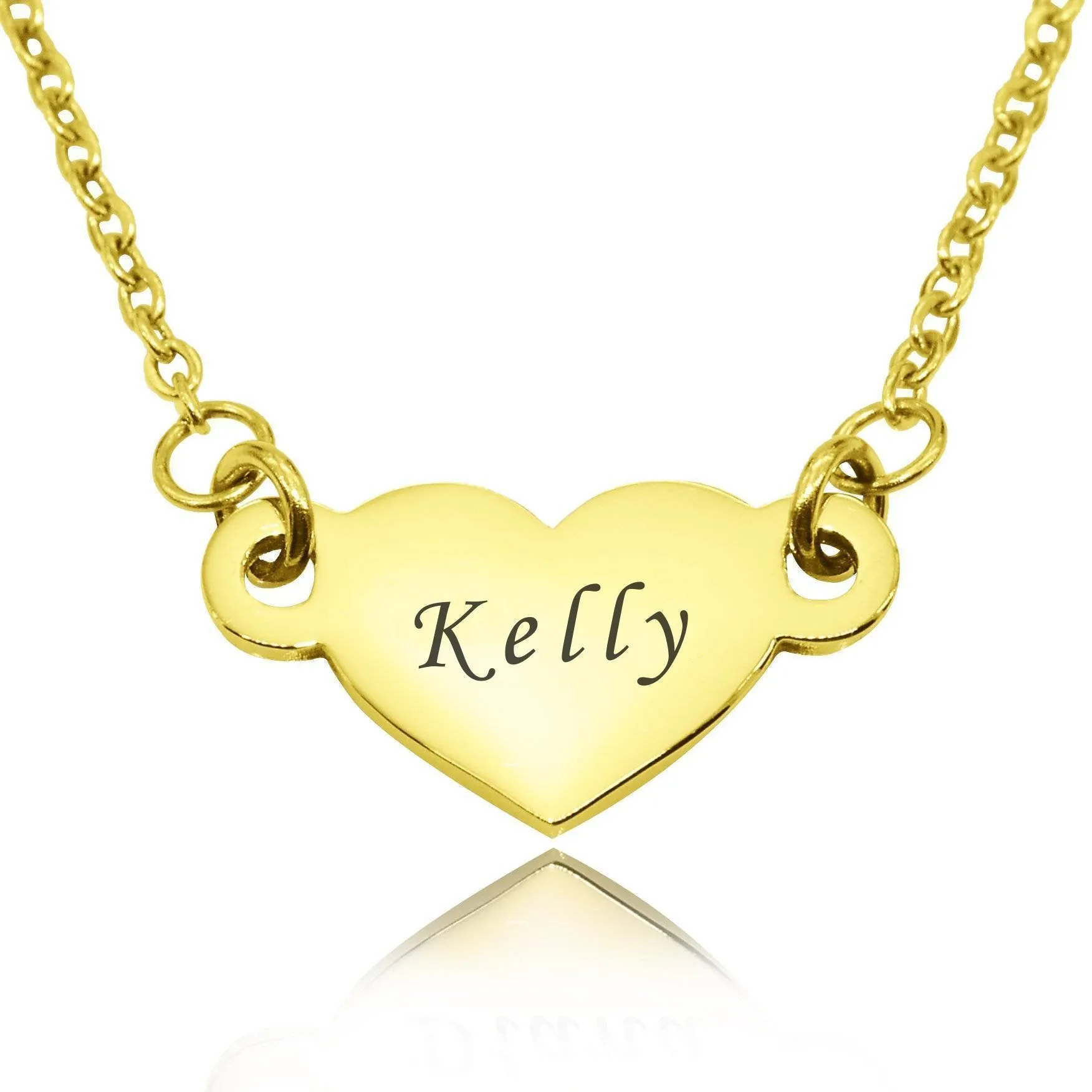 Precious Heart Name Necklace