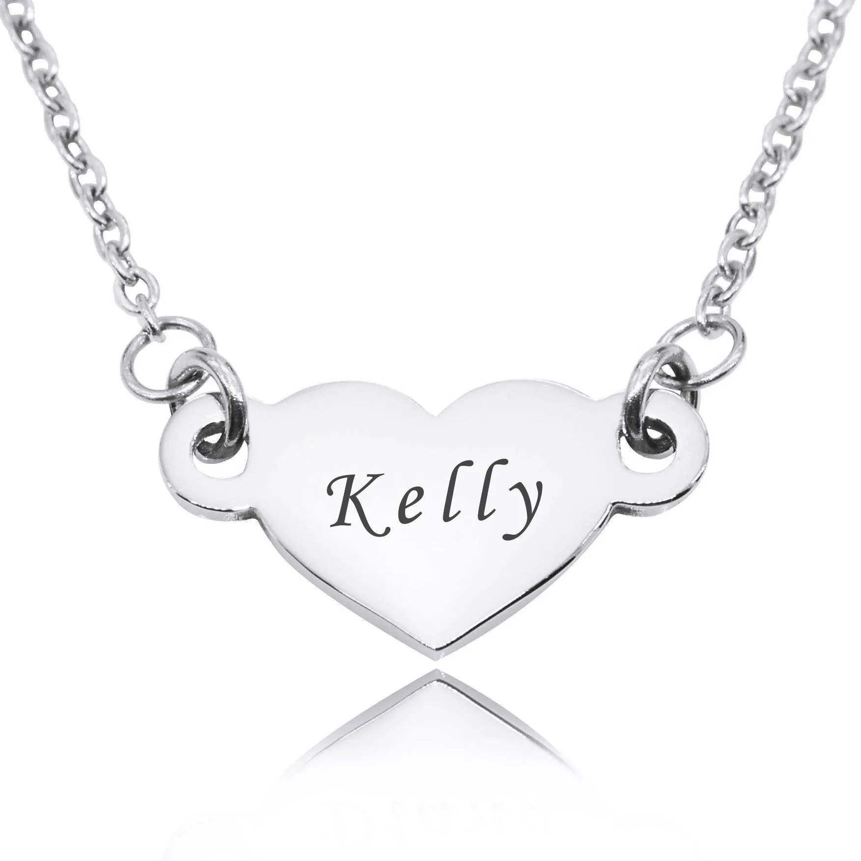Precious Heart Name Necklace