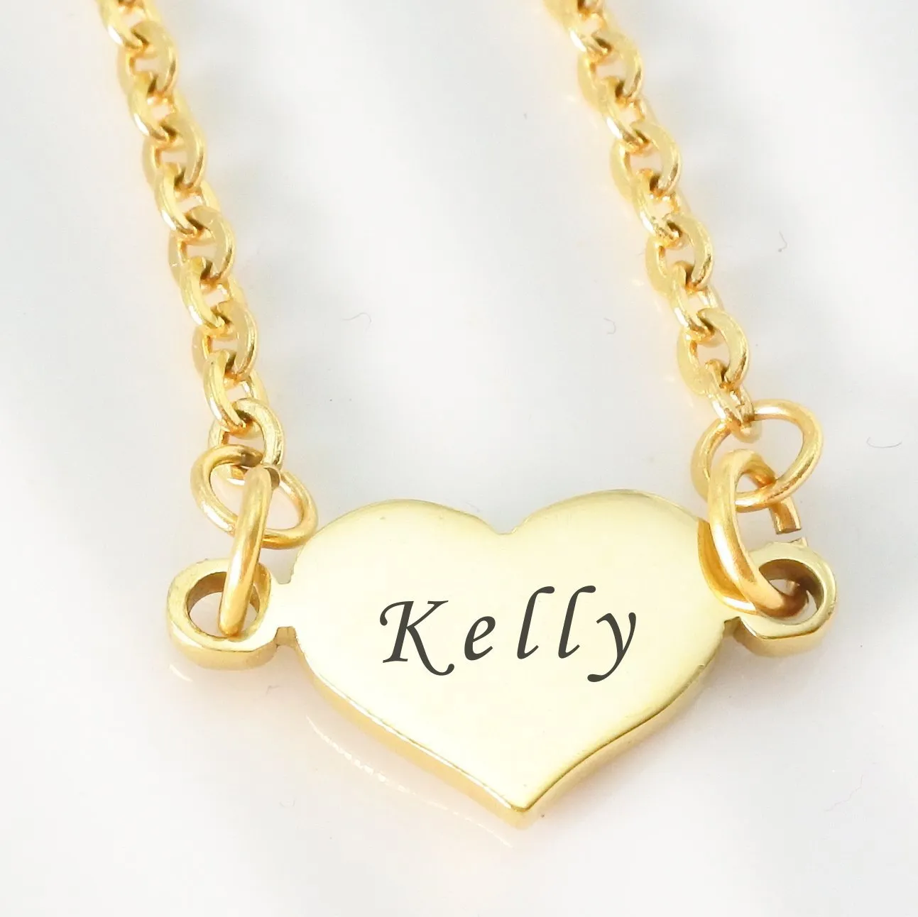Precious Heart Name Necklace