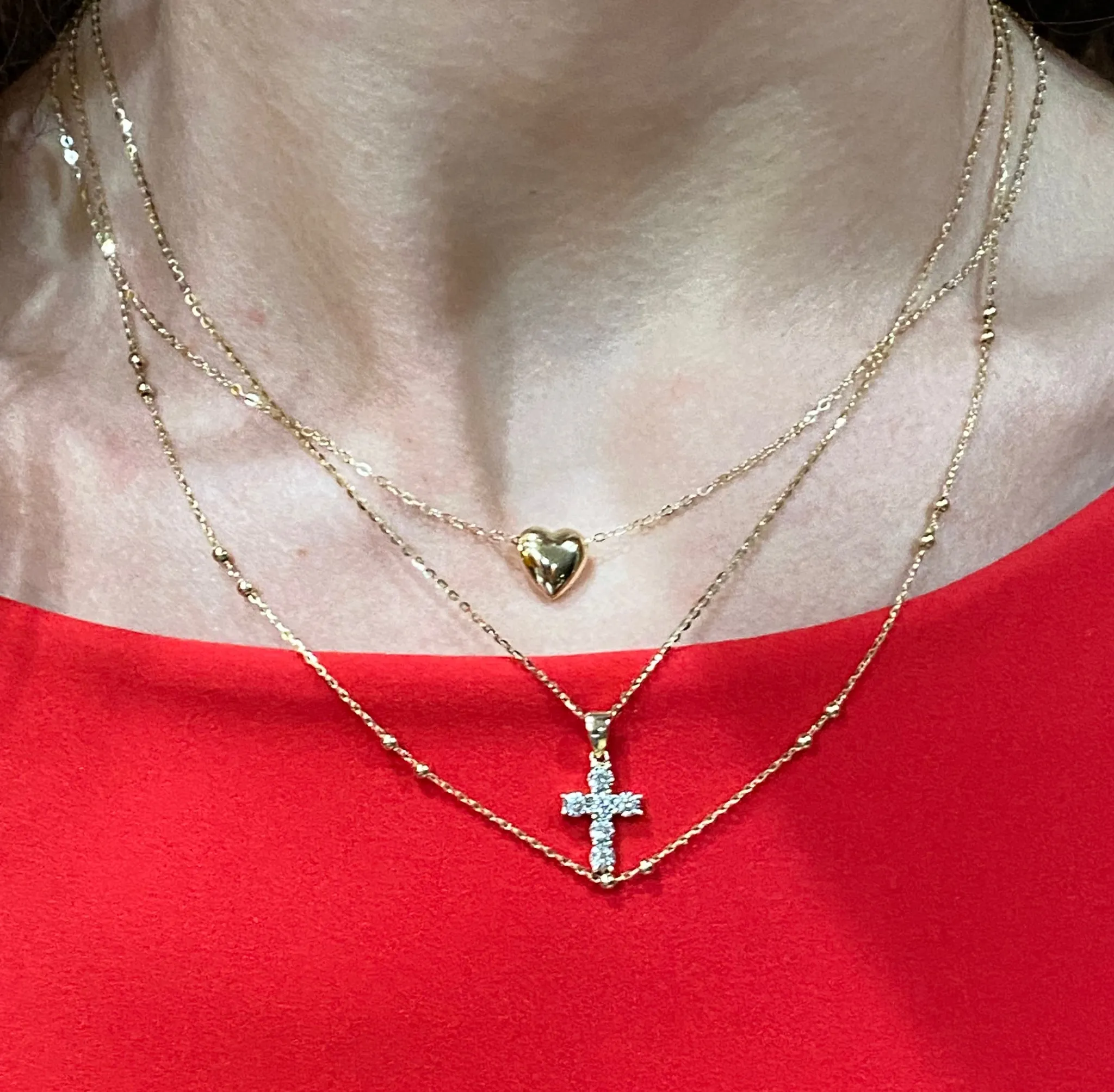 Puffed Heart Necklace
