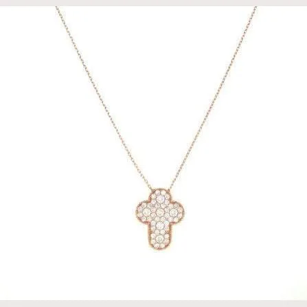 Puffy Cross Necklace