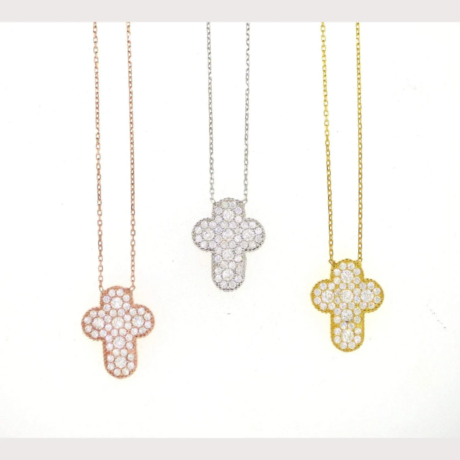 Puffy Cross Necklace