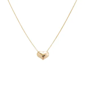 Puffy Heart Necklace 14K