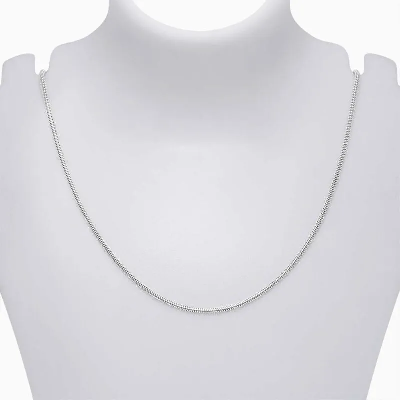 Pure 925 Silver Chain - Vibrant Spring Design With Silver Finish