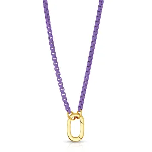 PURPLE ENAMEL CONNECTOR NECKLACE