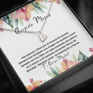 Querida Mamá doy gracias a Dios por tenerte collar de corazones
