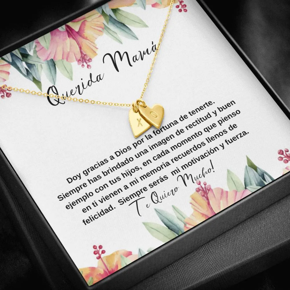 Querida Mamá doy gracias a Dios por tenerte collar de corazones