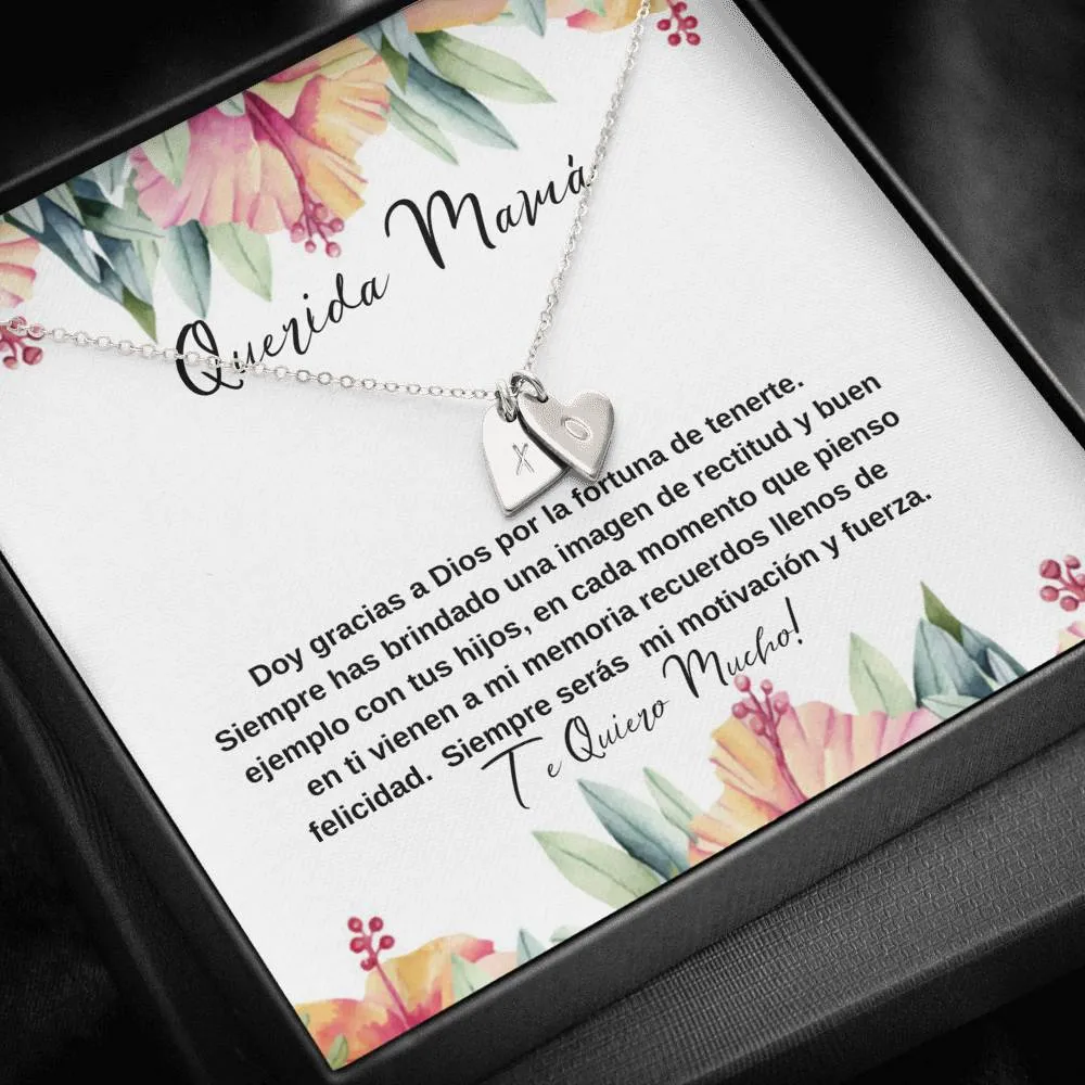 Querida Mamá doy gracias a Dios por tenerte collar de corazones