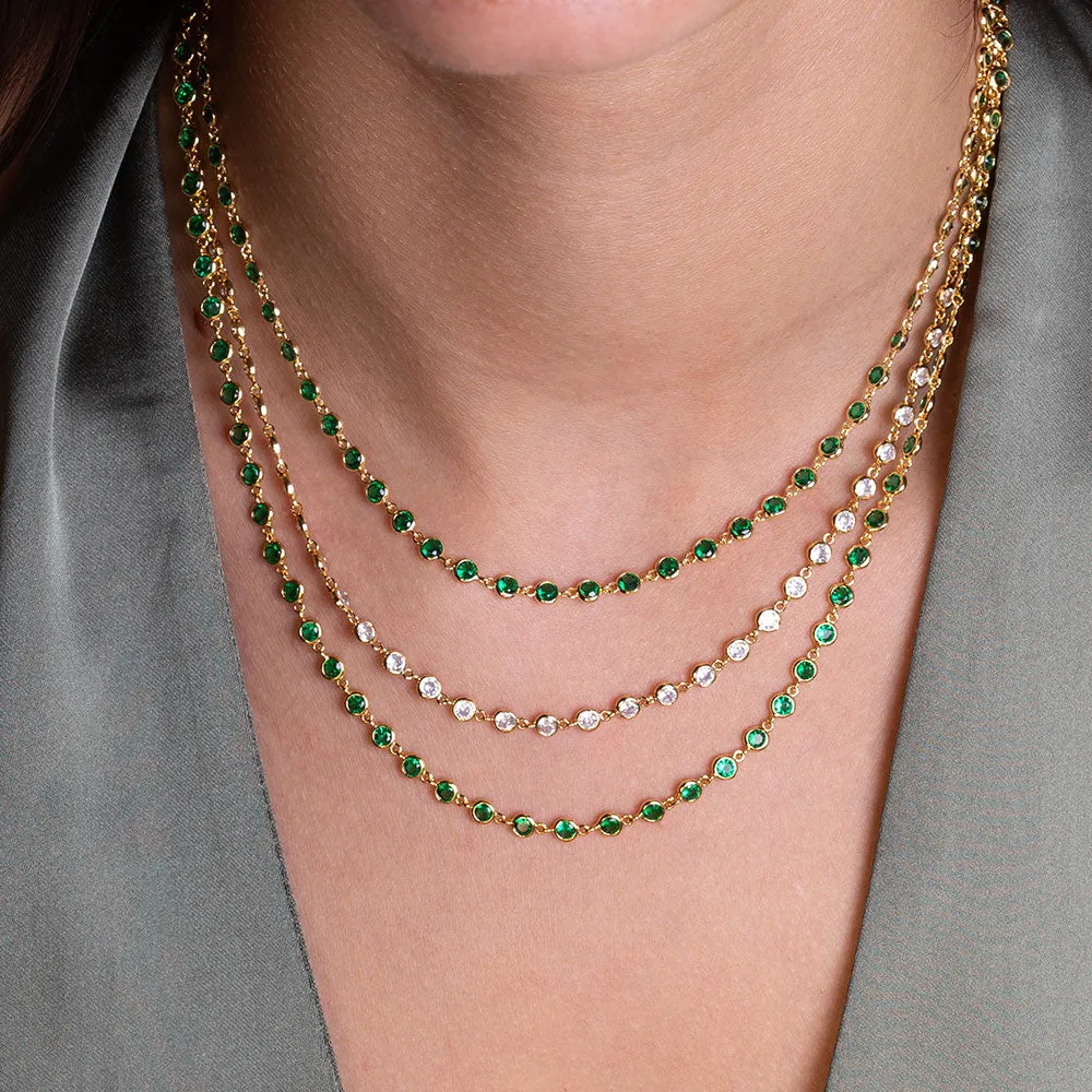 "Brielle" 10.9CTW Diamonds by the Yard Necklace