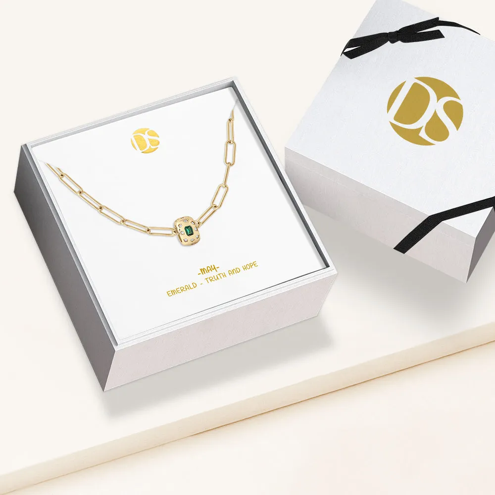 "It's About You" Rondelle Birthstone  Necklace
