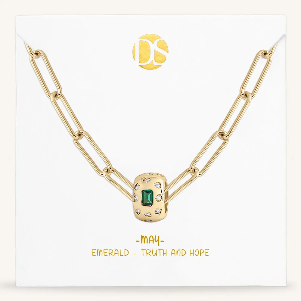 "It's About You" Rondelle Birthstone  Necklace