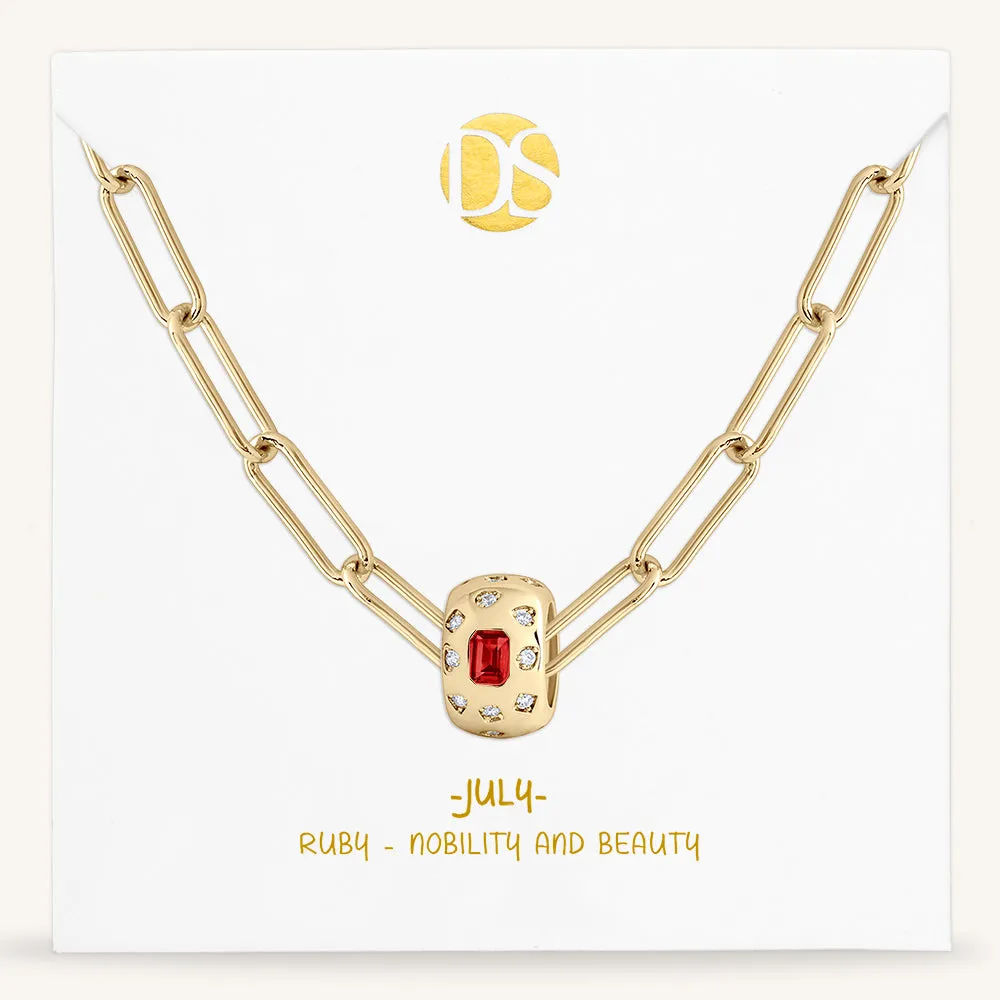 "It's About You" Rondelle Birthstone  Necklace
