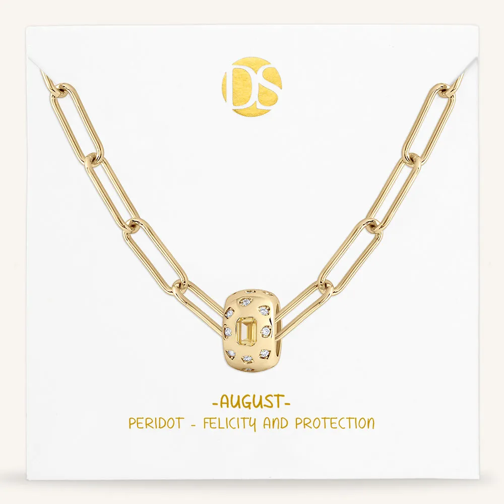 "It's About You" Rondelle Birthstone  Necklace