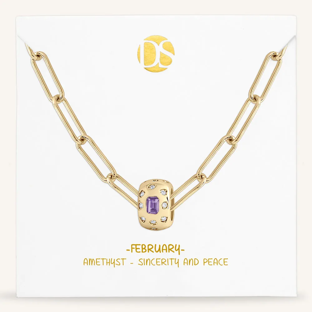 "It's About You" Rondelle Birthstone  Necklace