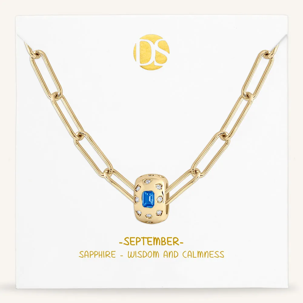 "It's About You" Rondelle Birthstone  Necklace