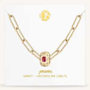 "It's About You" Rondelle Birthstone  Necklace