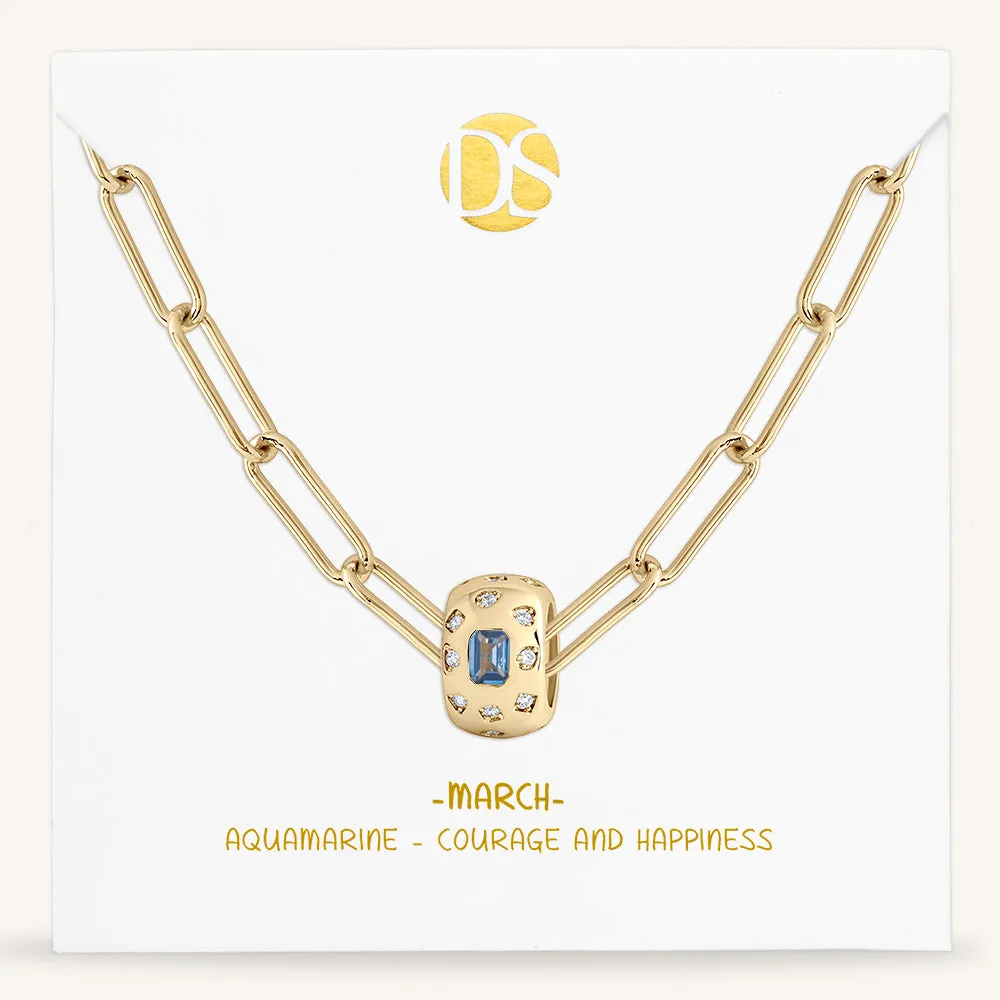 "It's About You" Rondelle Birthstone  Necklace
