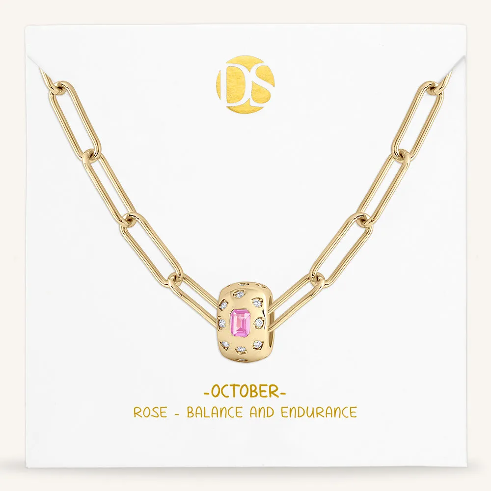 "It's About You" Rondelle Birthstone  Necklace