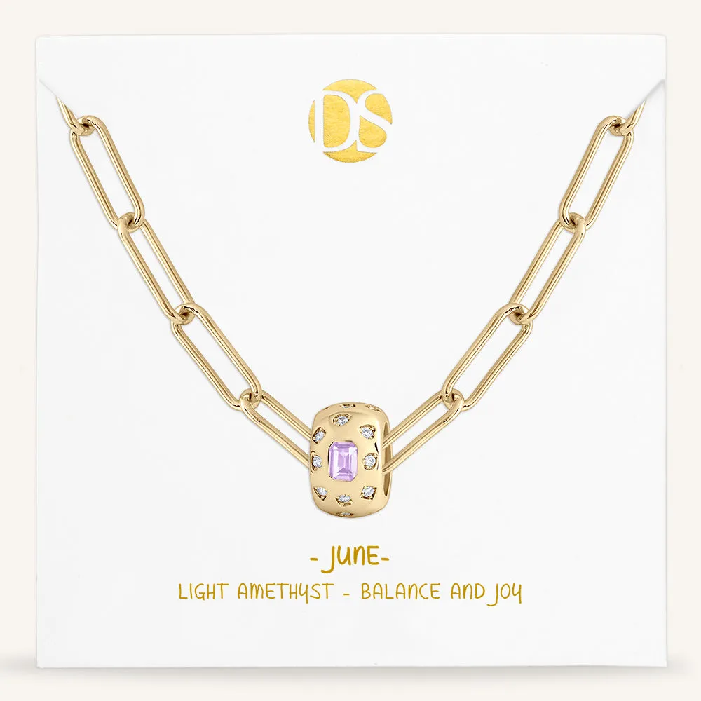"It's About You" Rondelle Birthstone  Necklace