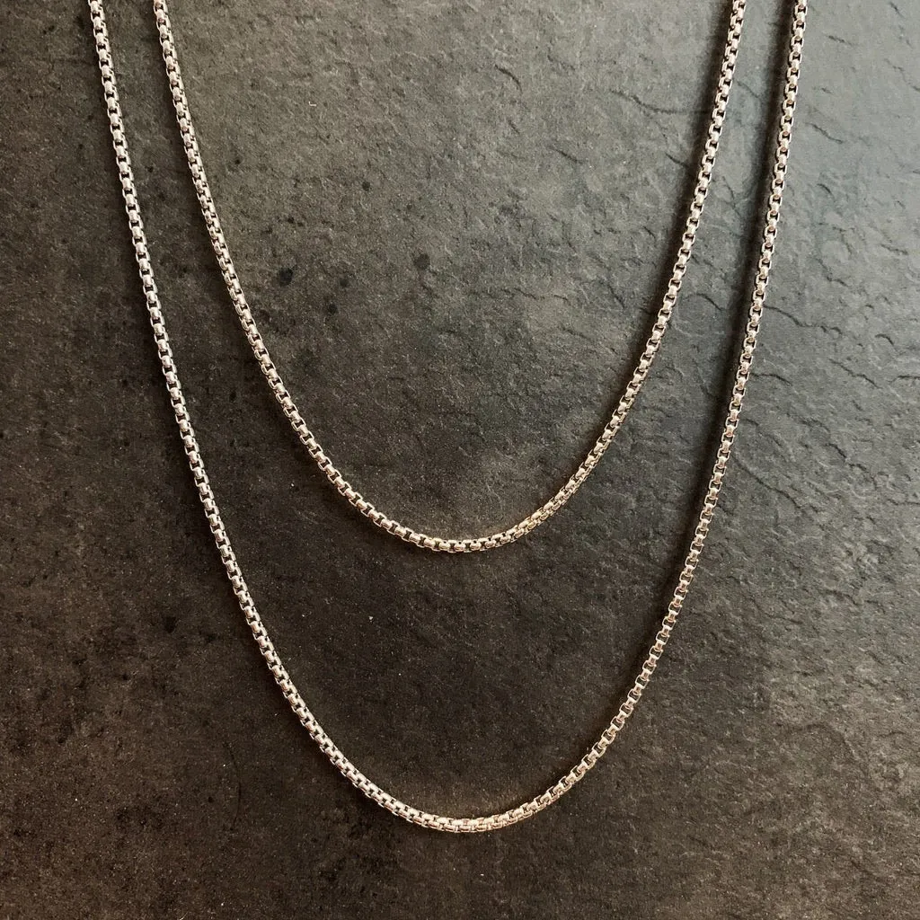 "Living on a Thin Line" Stainless Chain Necklaces (different lengths)