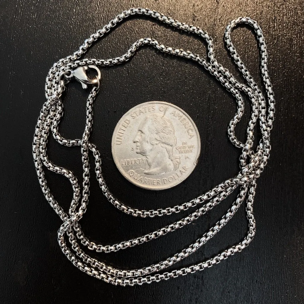 "Living on a Thin Line" Stainless Chain Necklaces (different lengths)