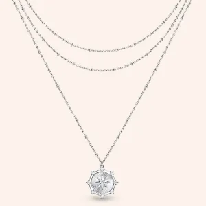 "Reagan" Star Medallion Pendant Layered Necklace