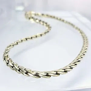 "Smooth, Heavy Metal" 18" & 20" Necklaces - Hand-Woven Sterling Silver