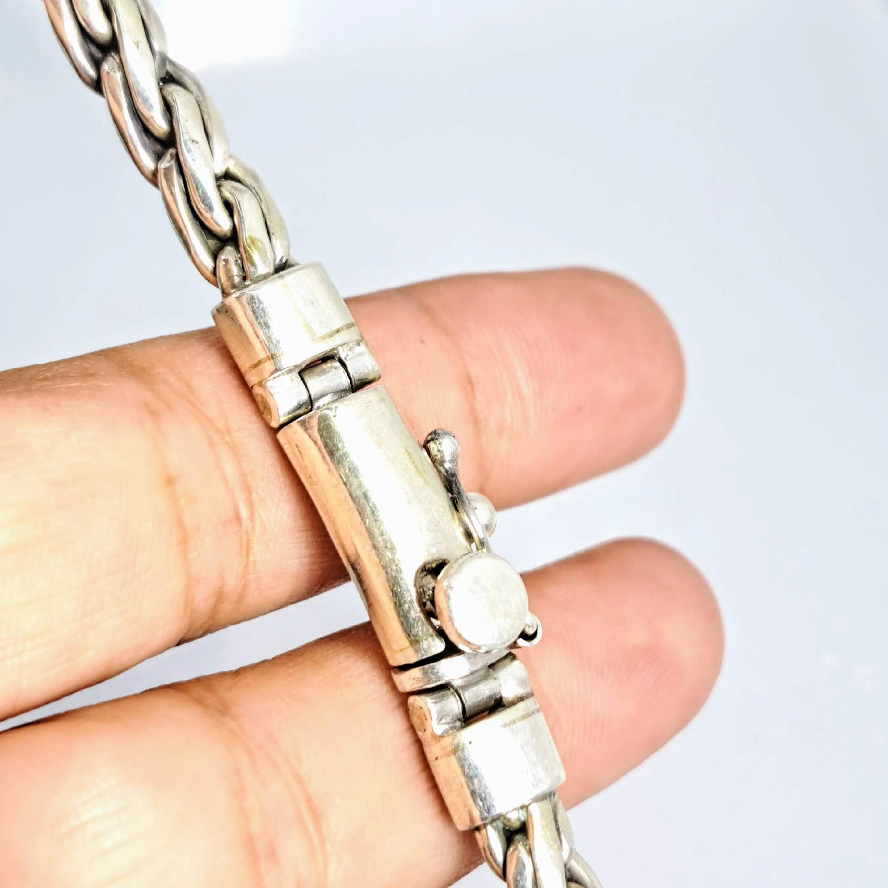 "Smooth, Heavy Metal" 18" & 20" Necklaces - Hand-Woven Sterling Silver