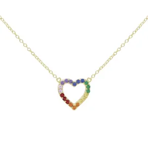 Rainbow Heart Necklace