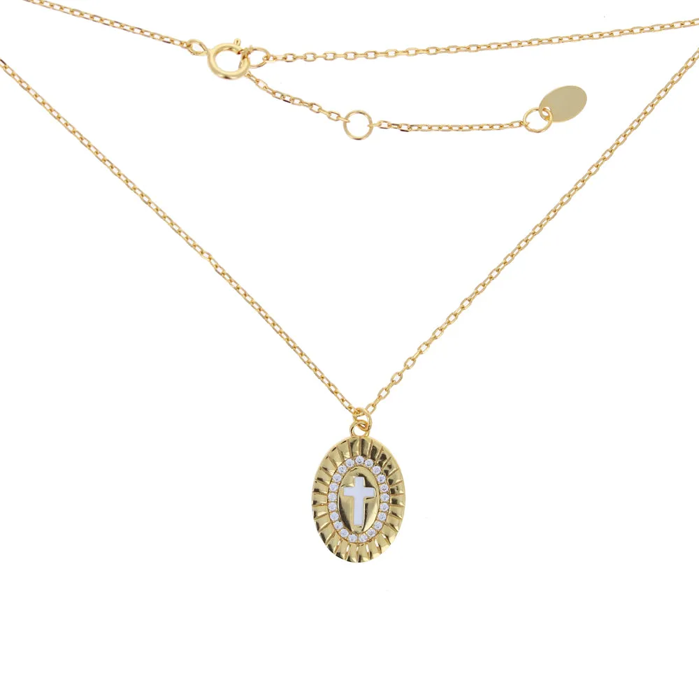 Ray of Light Cross Necklace